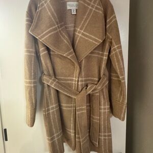 Rachel Zoe Plaid Wrap Coat